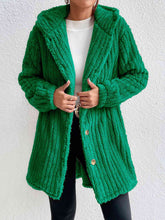 Load image into Gallery viewer, Button Down Hooded Coat
