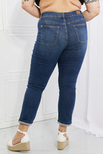 Load image into Gallery viewer, Judy Blue Crystal Full Size High Waisted Cuffed Boyfriend Jeans