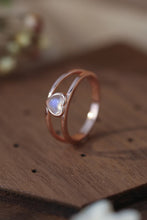 Load image into Gallery viewer, Moonstone Heart 925 Sterling Silver Ring