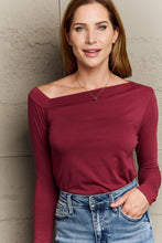 Load image into Gallery viewer, Culture Code Fall For You Full Size Asymetrical Neck Long Sleeve Top