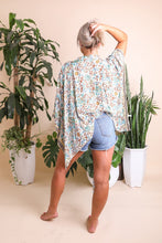 Load image into Gallery viewer, Floral Front Tie Kimono Wrap