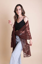 Load image into Gallery viewer, Floral Mandala Mesh Kimono Ponchos