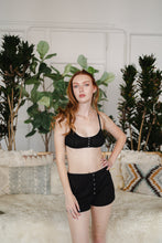 Load image into Gallery viewer, black lounge bralette set
