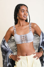 Load image into Gallery viewer, Hippie Eye Lace Applique Bralette XS/S / Gray
