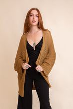 Load image into Gallery viewer, Knit Netted Cardigan Ponchos Bronze