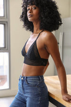 Load image into Gallery viewer, Lace Boho Racerback Bralette Small / Black