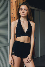 Load image into Gallery viewer, Lace Halter Bralette Small / Black