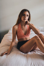 Load image into Gallery viewer, Lace Halter Bralette Small / Peach