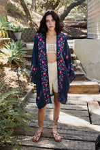Load image into Gallery viewer, Lightweight Anemone Embroidered Kimono