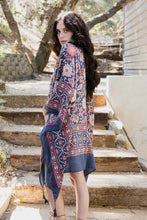 Load image into Gallery viewer, Moroccan Inspired Tapestry Kimono One Size / Blue