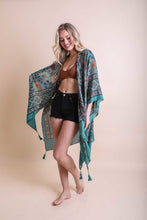 Load image into Gallery viewer, Moroccan Touch Tapestry Kimono One Size / Emerald
