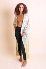 Load image into Gallery viewer, Ombre Bohemian Lace Kimono Ochre