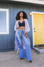 Load image into Gallery viewer, Ombre Bohemian Lace Kimono Periwinkle