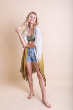 Load image into Gallery viewer, Ombre Vertical Stitched Kimono Mustard