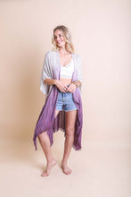Load image into Gallery viewer, Ombre Vertical Stitched Kimono Purple