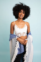 Load image into Gallery viewer, Overlay Crochet Longline Bralette Small / White