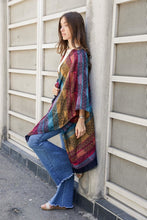 Load image into Gallery viewer, Palm &amp; Dot Fringe Kimono Ponchos