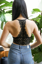 Load image into Gallery viewer, Racerback Flower Lace Bralette Padded