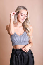 Load image into Gallery viewer, Rib Knit Lounge Brami Bralette XS/S / Gray