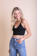 Load image into Gallery viewer, Seamless Padded Textured Brami Bralette XS/S / Black