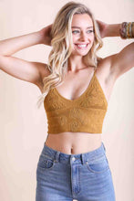 Load image into Gallery viewer, Seamless Padded Textured Brami Bralette XS/S / Mustard