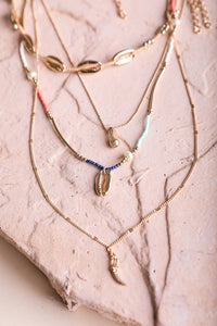 Tropical Gold Layer Necklace Jewelry