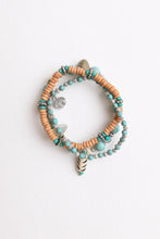 Load image into Gallery viewer, Turquoise Mixed Bead Stackable Bracelet Jewelry