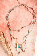 Load image into Gallery viewer, Tusk Horn &amp; Arrow Layered Necklace Jewelry