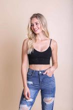 Load image into Gallery viewer, V-Cut Textured Brami Bralette XS/S / Black