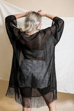 Load image into Gallery viewer, Velvet Dot Tassel Kimono Ponchos
