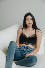 Load image into Gallery viewer, Velvet Lace Half Cami Bralette