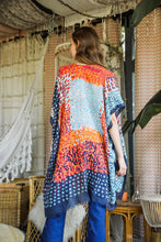 Load image into Gallery viewer, Vibrant Multicolor Frayed Kimono